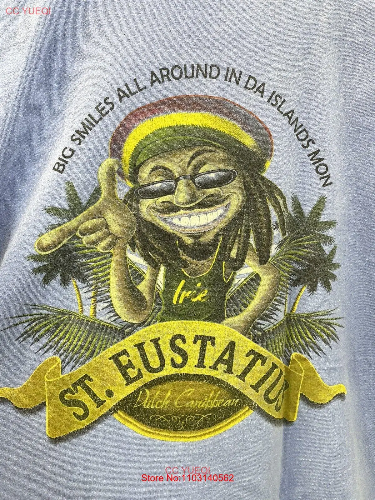 Тяжелая хлопковая Футболка с изображением голландского Карибского туриста St.