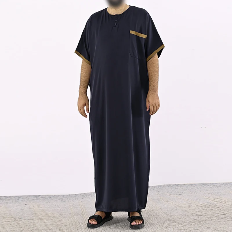 

2022New Abaya Dubai Homme Men Arabic Pakistan Saudi Arabia Muslim Dress Oman Islamic Clothing Caftan Marocain Ropa Arabe Hombre
