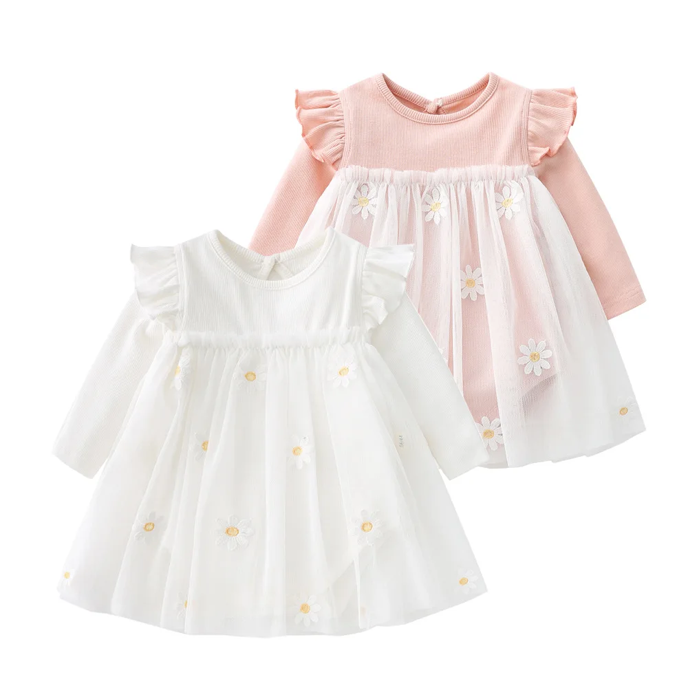 

New spring and autumn baby skirt, daisy gauze skirt, super cute princess skirt, newborn bag fart, ha skirt dress