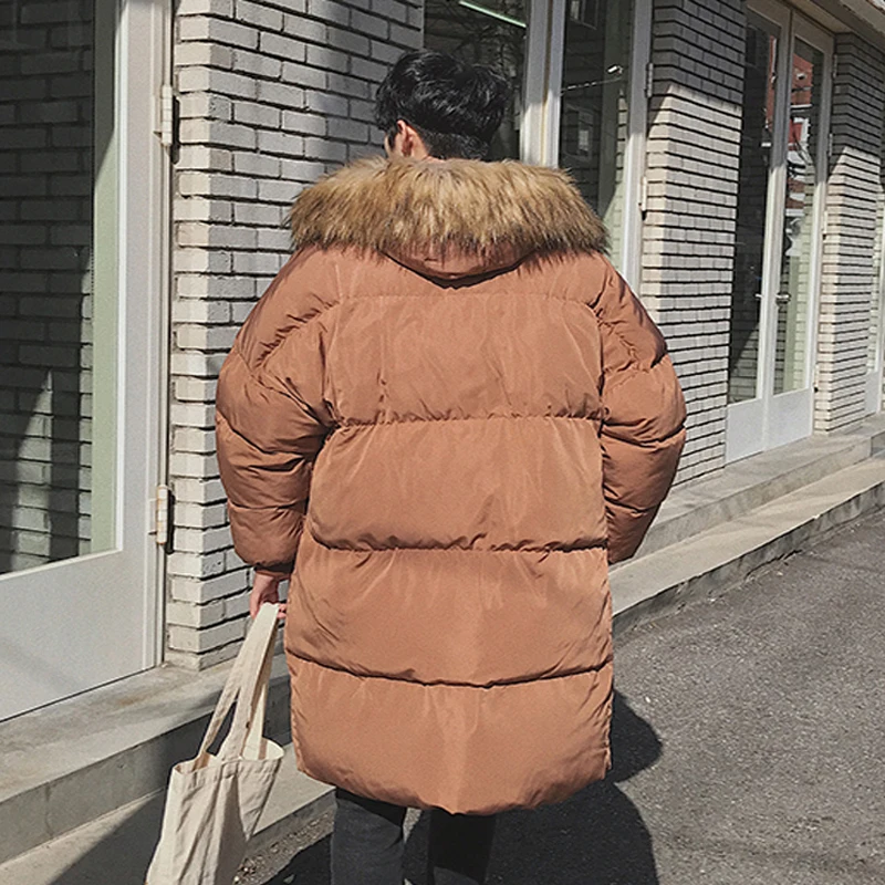 Parka Men Winter Long Coat Fashion Harajuku 2022 Windproof Casual High Quality Warm Hooded Fur Collar Zipper Loose Parka Men