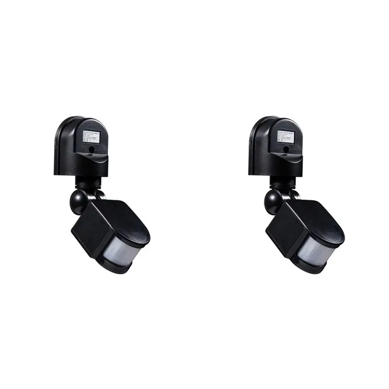 Фото AA08-2X Настенный ИК-датчик движения DC12V, автоматический инфракрасный датчик движения 12В, черный №1