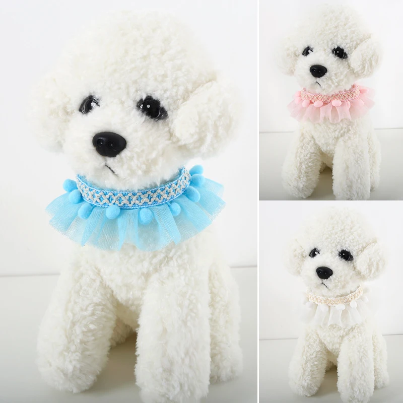 

Lace Princess Cat Collar Pet Necklace Puppy Chihuahua Kitten Collars With Balls Adjustable Pets Bowtie Gift Pet Dog Accessories