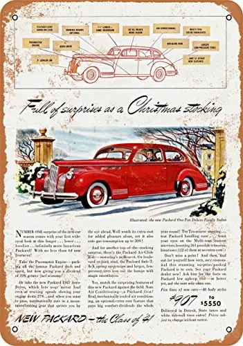

Metal Sign - 1941 Packard One-Ten Deluxe Family Sedan - Vintage Look Wall Decor for Cafe Bar Pub Home Beer Decoration Crafts