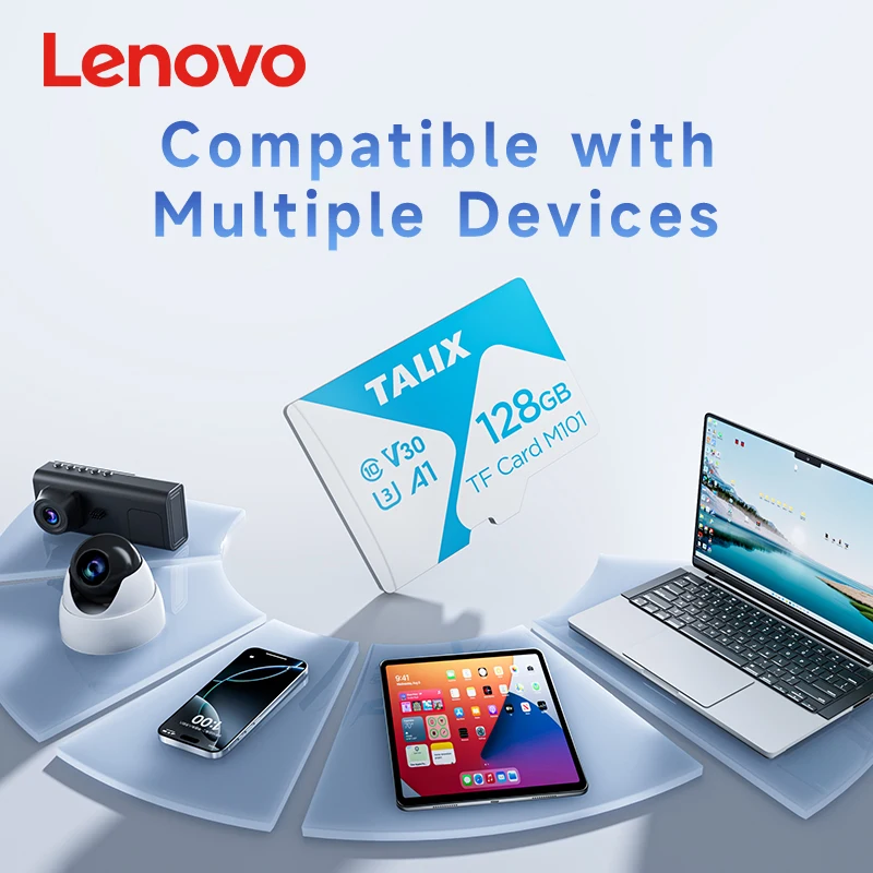 Фото Карта памяти TF Lenovo TALIX Micro SD 32-512 ГБ, Class 10 U3 V30 A1, высокоскоростная, для телефона, камеры, дрона (дропшиппинг) №3