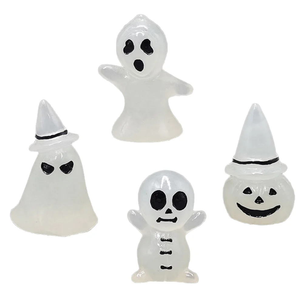 

Ghost Decorpumpkin Miniature Ornament Luminous Figurines Darkdecoration Glow The Accessories Mini Garden Festival Figurine