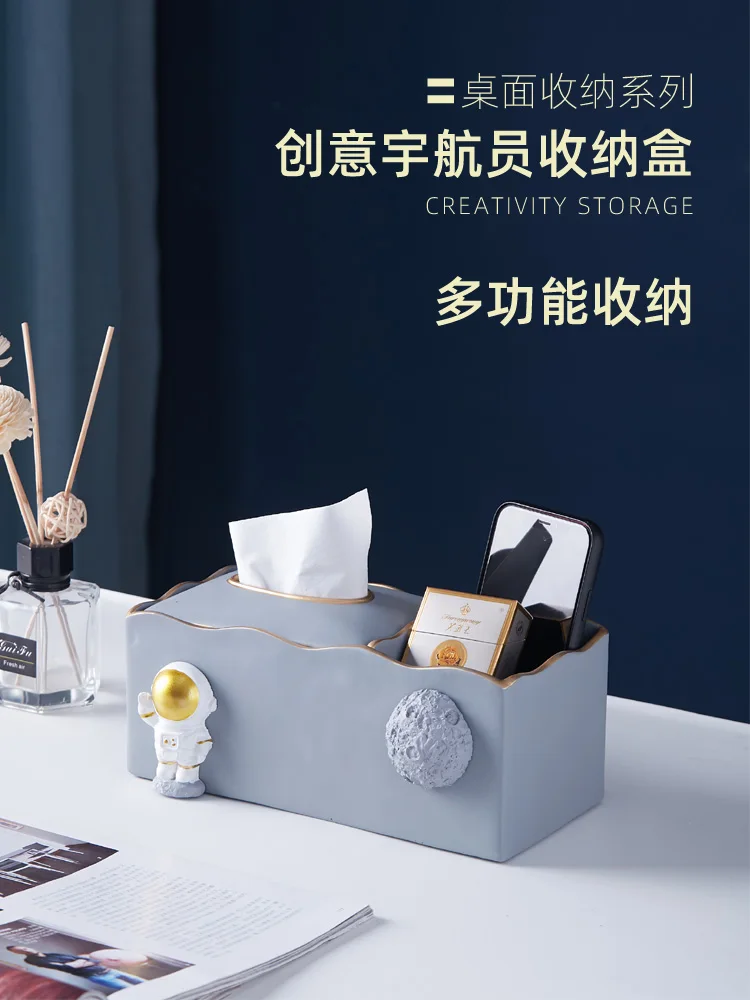 

Resin Creative Tissue Boxes Modern Luxury Multifunction Container Nordic Tissue Boxes Table Organiser Box Home Products 50