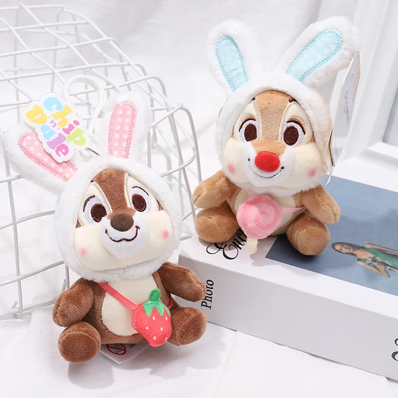 

Original Disney Kawaii Chip Dale Doll Backpack Plush Pendant SchoolBag Keychain Cartoon Anime Toys for Children Birthday Gifts