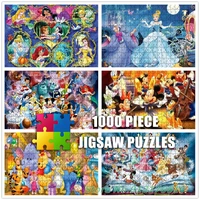 disney family series 1000 piece jigsaw puzzle princess and mickey diy creative puzzles decompress educational toys gift for kids