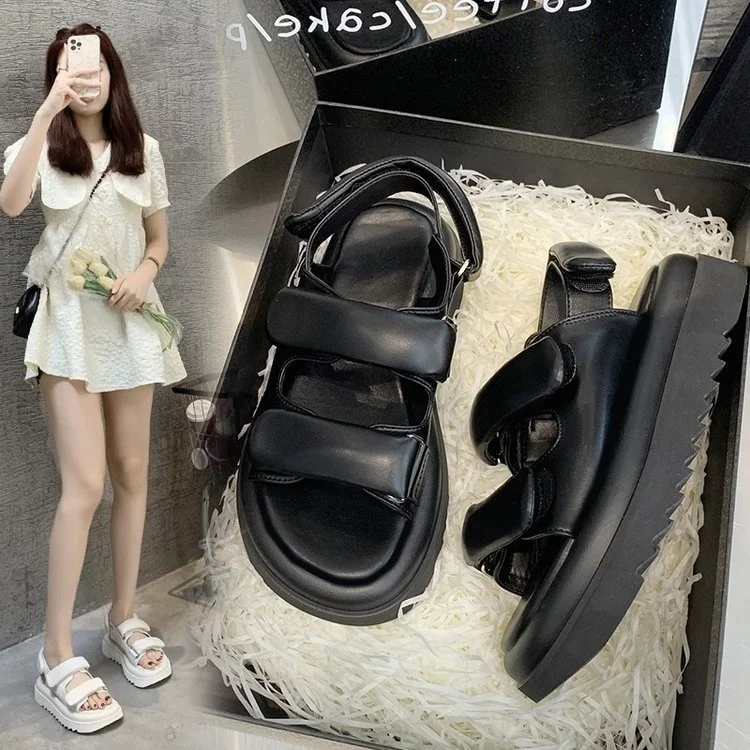 

Женские сандалии на платформе, модель 2023 года, женские сандалии в римском стиле, пляжные сандалии, Уличная обувь на плоской подошве, женские дизайнерские сандалии