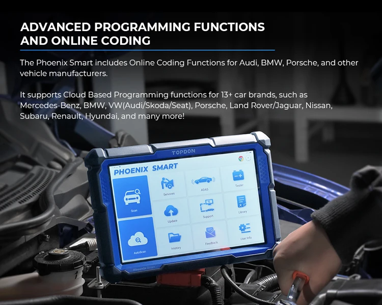 TOPDON Phoenix Smart Все универсальный 24 В грузовик диагностический станок 12 и