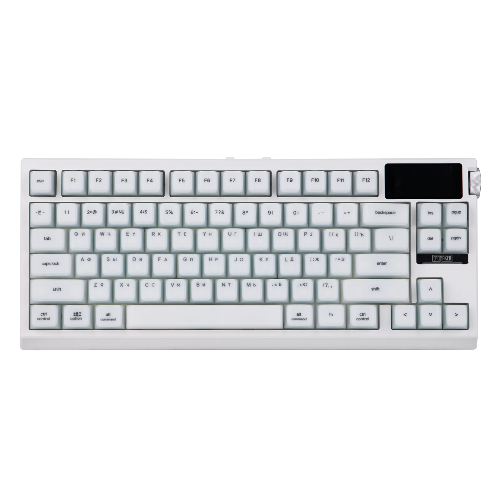 Фото Русская раскладка EPOMAKER G84 PRO 80% русская QWERTY ANSI прокладочная механическая клавиатура провод Bluetooth 2.4Ghz №2