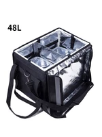 48l extra large thermal food bag cooler bag square refrigerator ice box fresh food delivery backpack insulated cool bag for meal