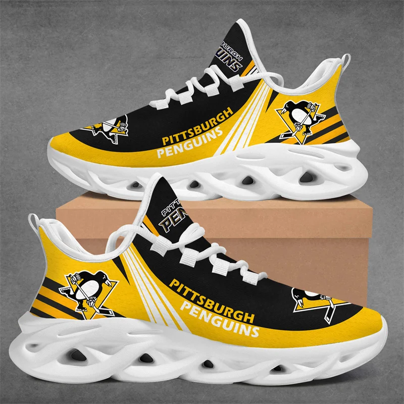 

Custom 3D Print American ice hockey team Logo Ducks Penguins Men Women Mesh Casual Sport Sneaker Shoes