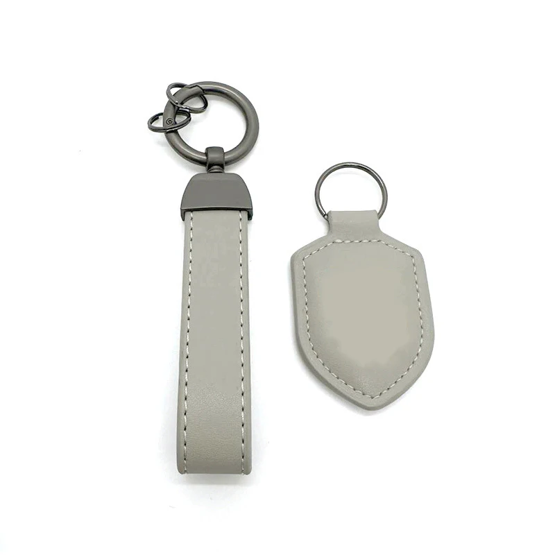 

Для Porsche Shield кожаный автомобильный брелок брелок для ключей индивидуальный артикул дорожный металлический кулон изысканный маленький подарок