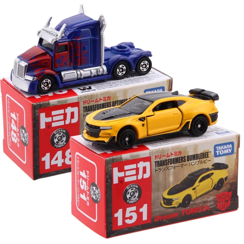 

Takara Tomy Dream Tomica Transformers Series Optimus Prime Bumblebee Vehicle Diecast Metal Model Alloy Car Collection Toys Gift