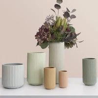 weiqian home nordic simple vertical stripes ceramic vase living room dining room creative flower arrangement ornaments home orna