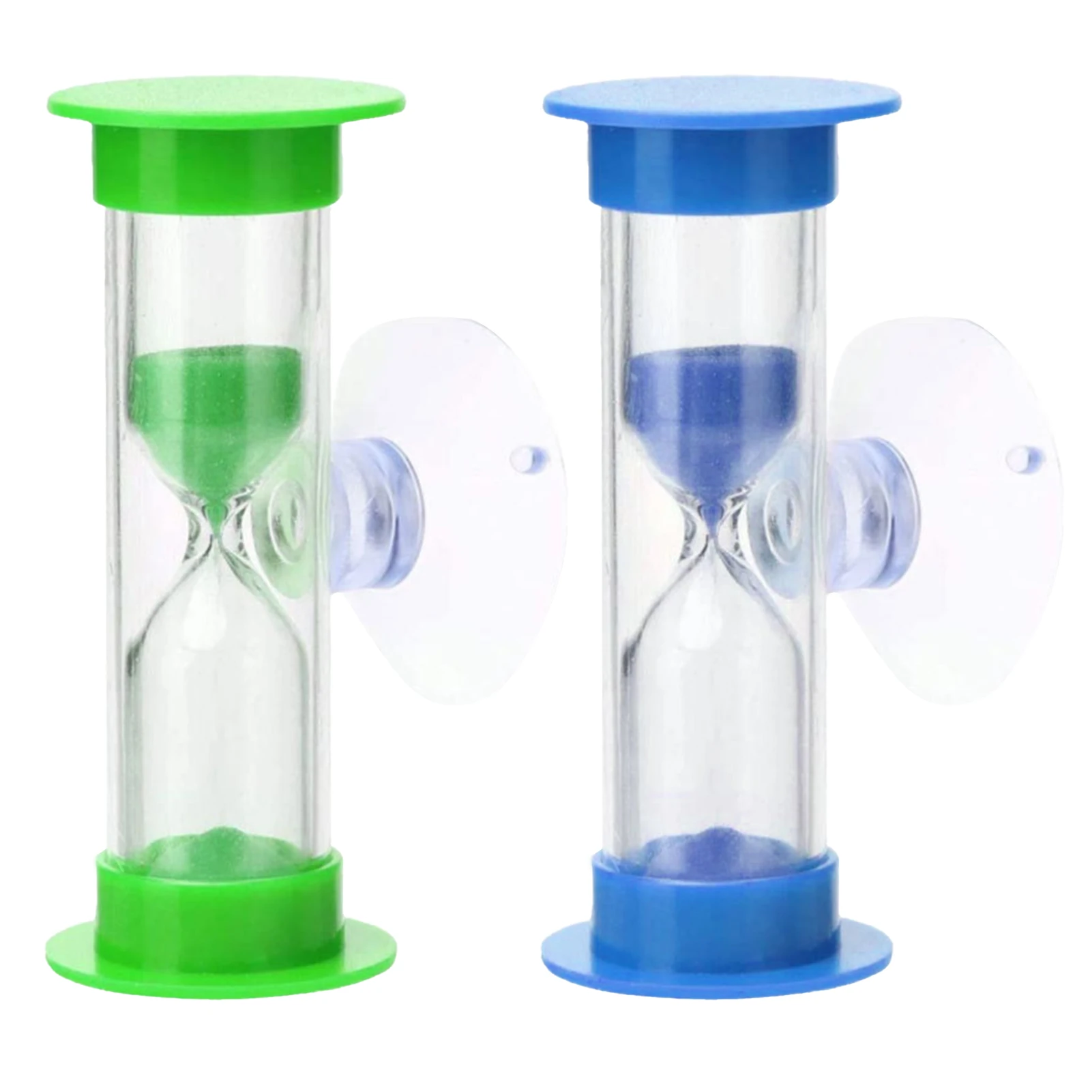 

2pcs 3minute Games Sandglass Easy To Operate With Suction Cup Sand Timer Learning Tool Classroom Attractive Kids Toothbrush