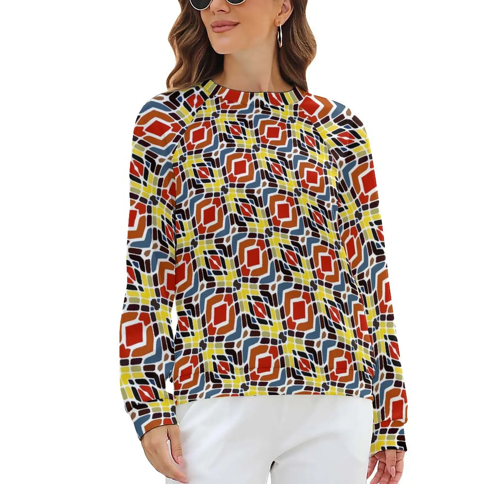 

Худи женское оверсайз с длинным рукавом, с принтом