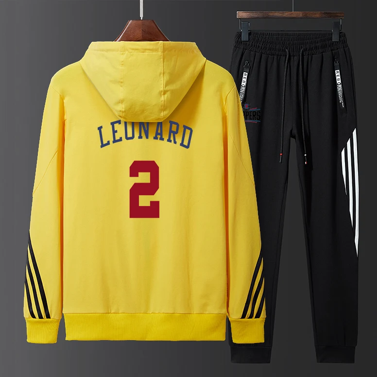 

2022 Mens New American Basketball Jerseys Clothes #2 Paul Leonard Clippers Cool Loose Sweatshirt Hoodies Jacket Set Zipper