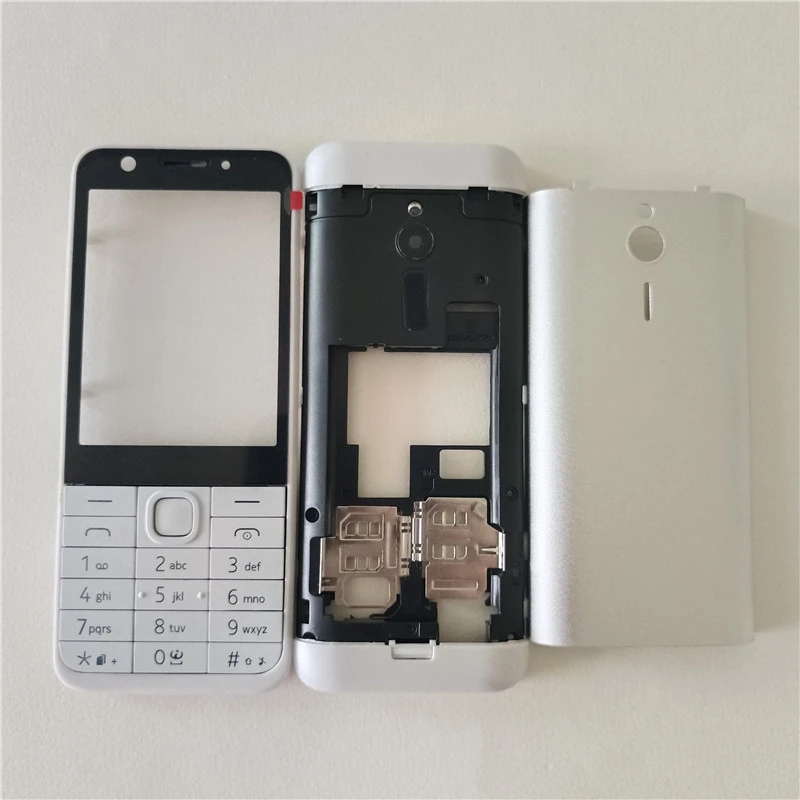 

For Nokia 230 RM-1172 RM-1126 Dual SIM New Full Phone Housing Cover Case Replacement Parts + English Keypad