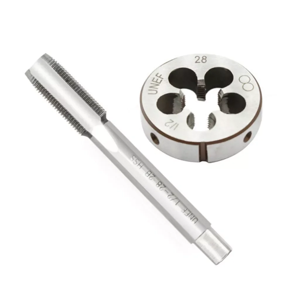 

Set of 1/2"-28 Gunsmithing Tap + Die Set (1/2" X 28) For 9mm, 223, 5.56, 22LR 1/2x28 Tap + 1/2x28 Die Right Hand Threa