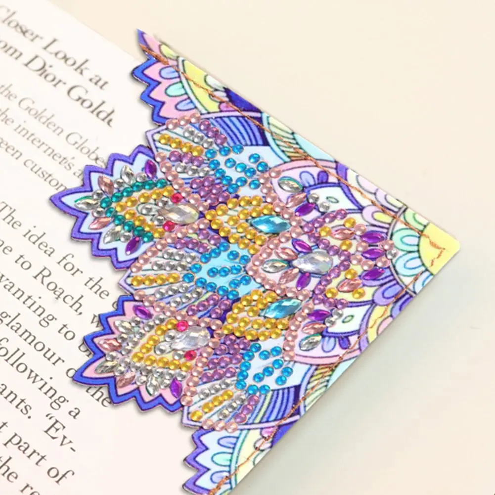 4 шт. алмазная живопись обертка углы закладка кожаный материал ручная работа