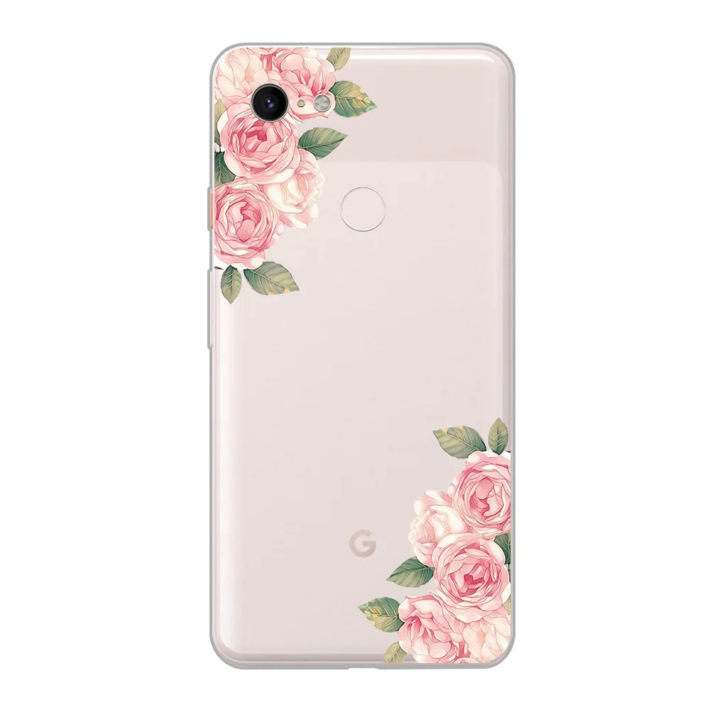Floral Flower Phone Case for Google Pixel 6 Pro 4 5 3 3a 2 XL Cover for Pixel 4a 5a 5G Soft TPU Shockproof Protection Back Funda