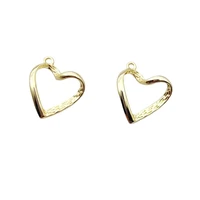 10pcs zinc alloy golden hollow hearts charms pendant for diy jewelry earrings necklace bracelet making handmade accessories