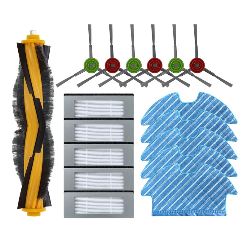 

Роликовая основная боковая щетка, фильтр, тряпка для швабры Для Ecovacs Deebot OZMO 900 DN5G, Сменные аксессуары для робота-пылесоса