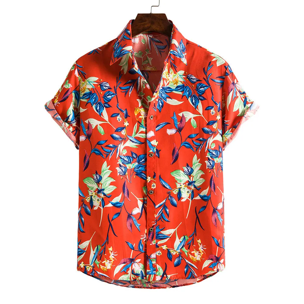 2023 New men's shirt summer shirt Hawaiian men's shirt casual fashion street short sleeve Cocoa Beach holiday party