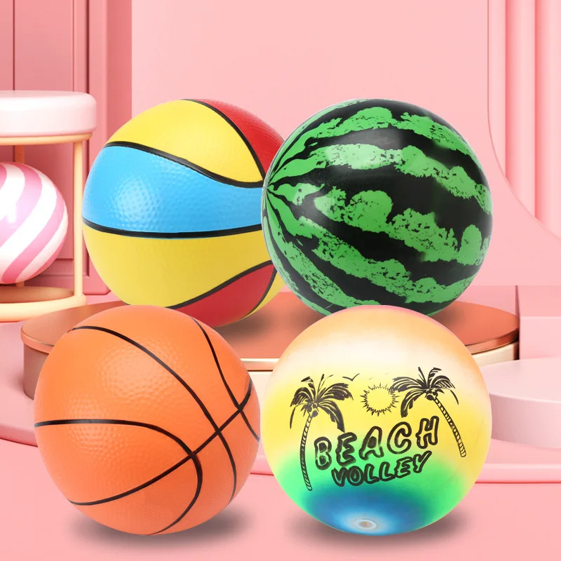 

Random Delivery Rainbow Beach Balls Inflatable Beach Ball for Kids Indoor Outdoor Soft Touch Volleyball for Swimming Pool Garden