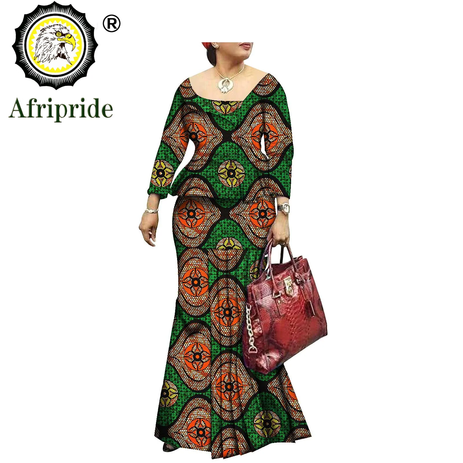 2023 African Dresses for Women Bazin Riche Ankara Print Dashiki Pure Cotton Dress  Wax Batik Private Custom  S1825074