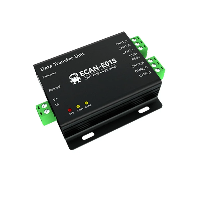 Can to Ethernet Protocol Converter Can2.0 XHCIOT ECAN-E01S TCP/UDP Relay DC 8-28V Dual Channel Isolation
