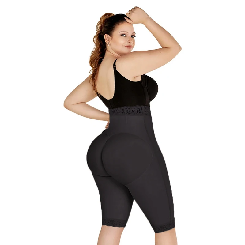 Bbl Faja Skims Shapewear Women Butt Lifter Double Compression High-waisted Shorts Knee Short and Lift Buttoks Postpartum Girdles