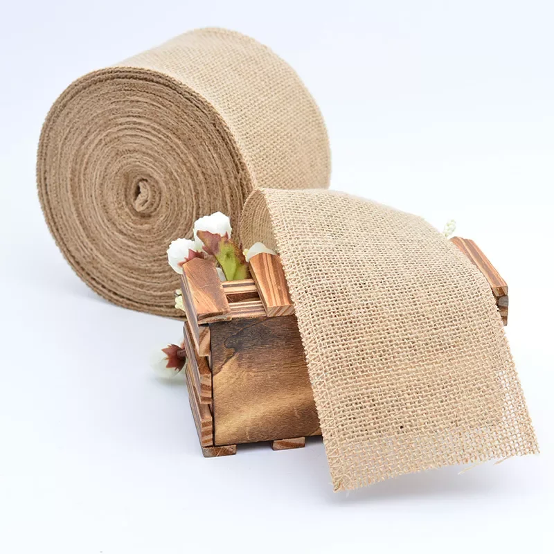 

1-10Meters/Roll Natural Jute Burlap Lace Hessian Hemp Ribbon Vintage Rustic Wedding Party Christmas Decor DIY Crafts Gift Packag
