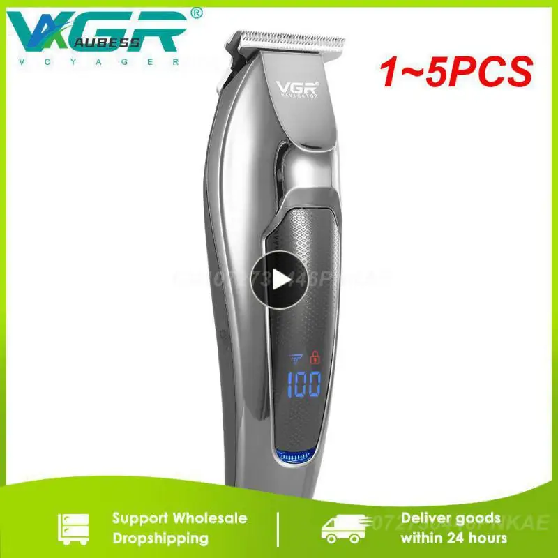 

1~5PCS Hair Clipper Oil Head Engraving Electric Clippers LCD Digital Display Household Professional Electrical Appliances V-070