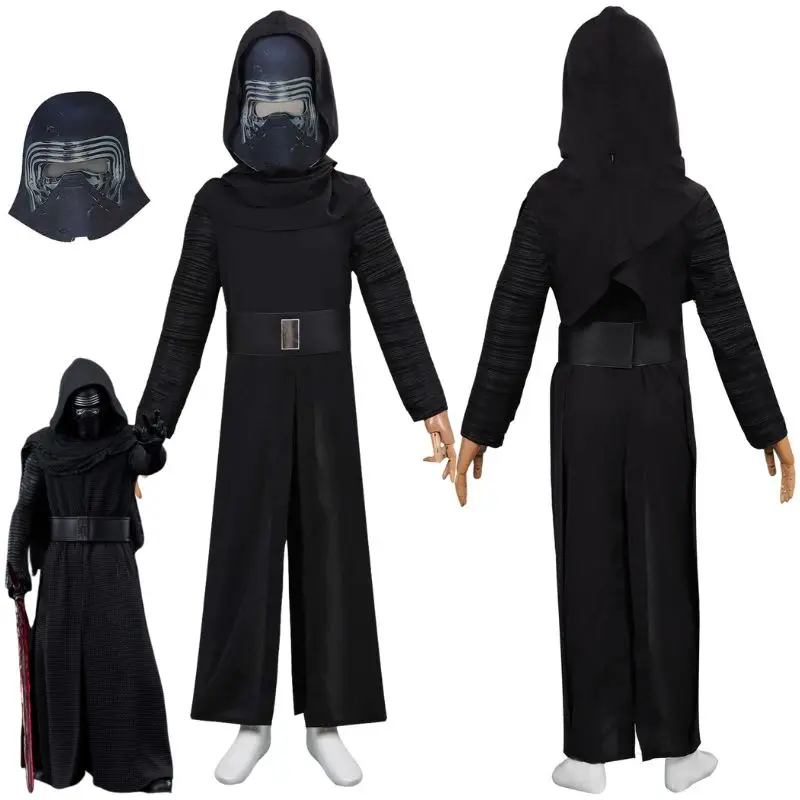 

Детский костюм для косплея джедая Kylo Ren, одежда для мальчиков, маска, шлем, полный костюм, костюм для Хэллоуина, карнавала