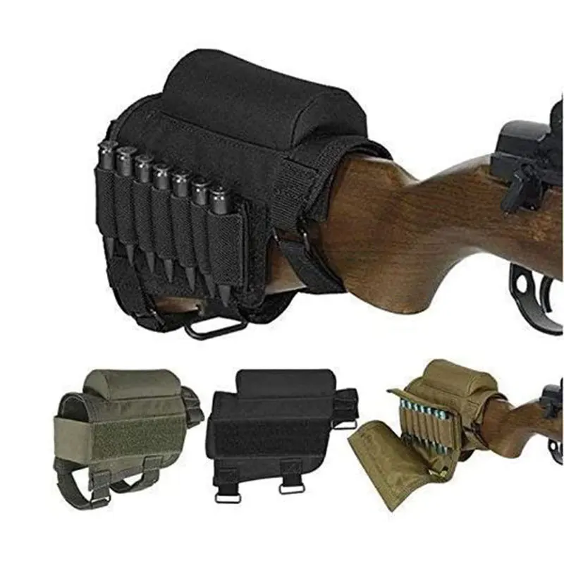 

Tactical Rifle Cases Cheek Rest Riser Ammo Cartridges Hunting Carrier Pouch Round Cartridge Bag Shell Buttstock Magazine Holder