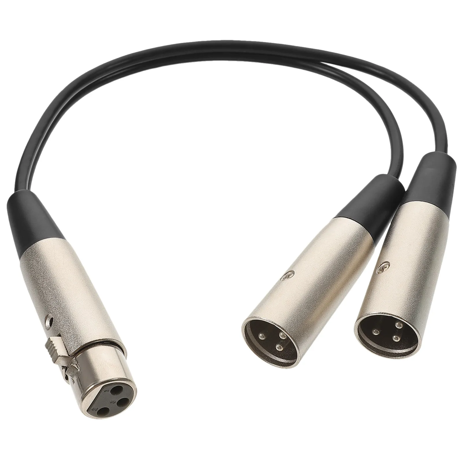 Фото Профессиональный XLR Y-кабель, 3-контактный микрофонный шнур (гнездо - двойной штекер), высококачественный аудиокабель для электронных барабанов, гитар, микрофонов №5