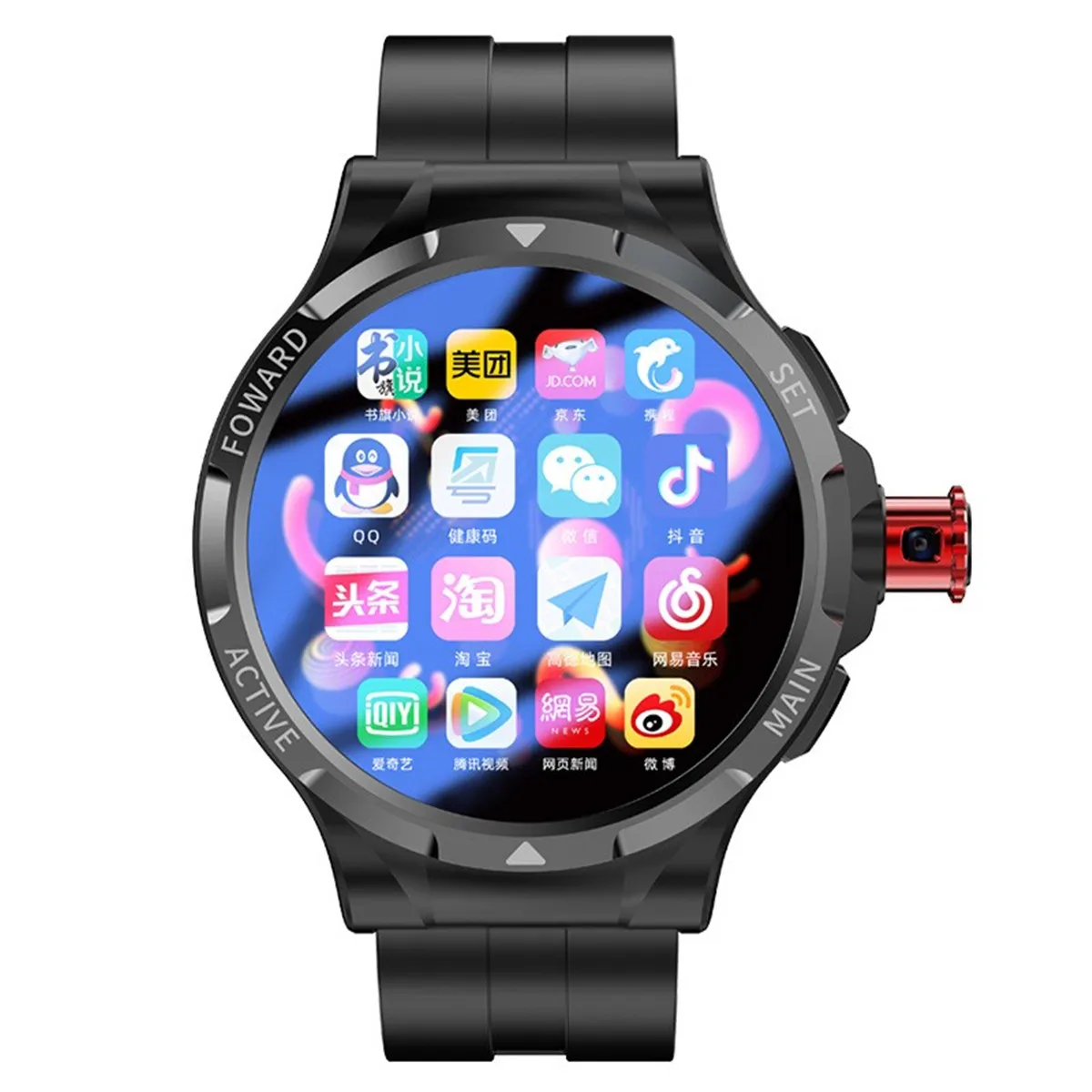 Smart Watch 4G SIM Card Video Call Android 9 OS 8G RAM 128GB ROM 800 MAh Battery 8MP Camera GPS Smartwatch WiFi Internet MP4 MP3