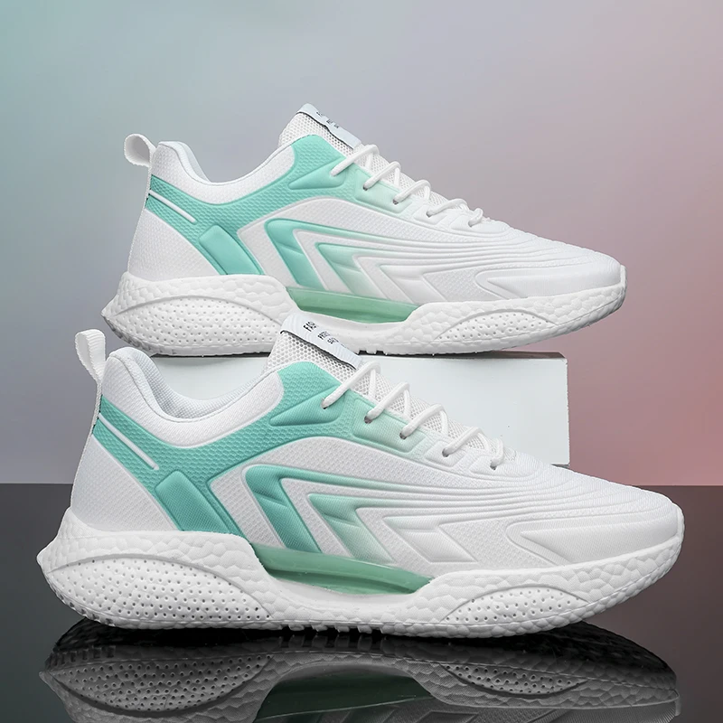 Women Running Shoes Fashion Casual Sneakers Mesh Lace Up Thickening Couple Shoes Comfortable Breathable Zapatillas Mujer 36-44