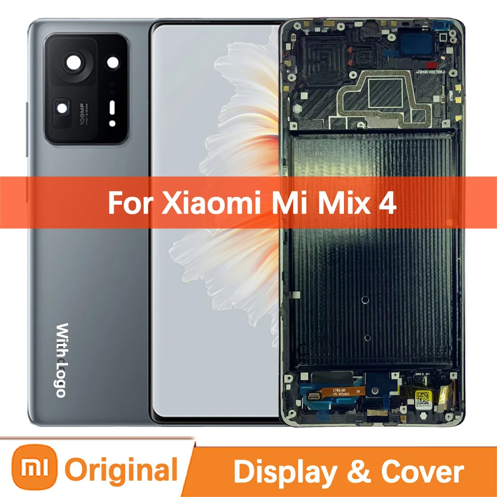 Фото 6,67-дюймовый оригинальный AMOLED-дисплей для Xiaomi Mi Mix 4, запасные части для сенсорного экрана и дигитайзера 2106118 C Hongmi Сборка Задняя крышка Керамическая №2