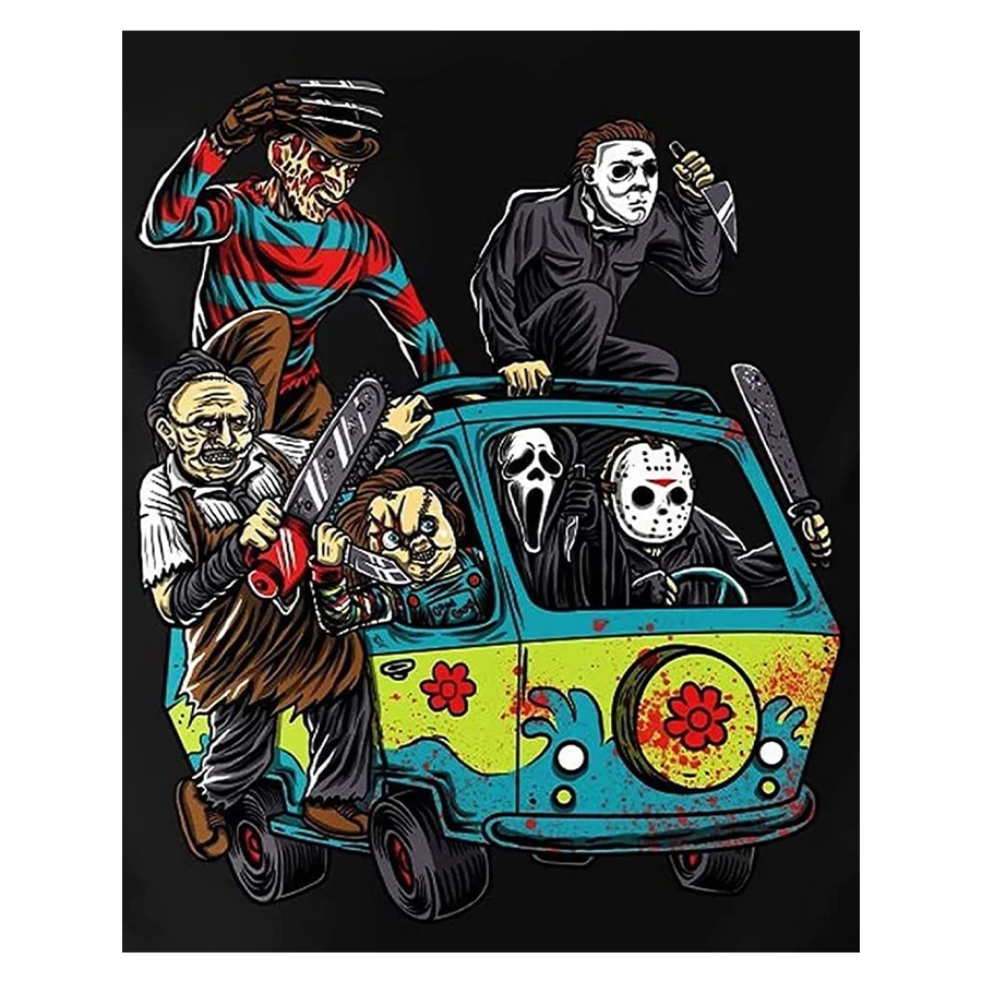 

FSBCGT Horror Movie Characters DIY Painting By Numbers Adults Drawing On Canvas Coloring By Numbers Wall Art Decor