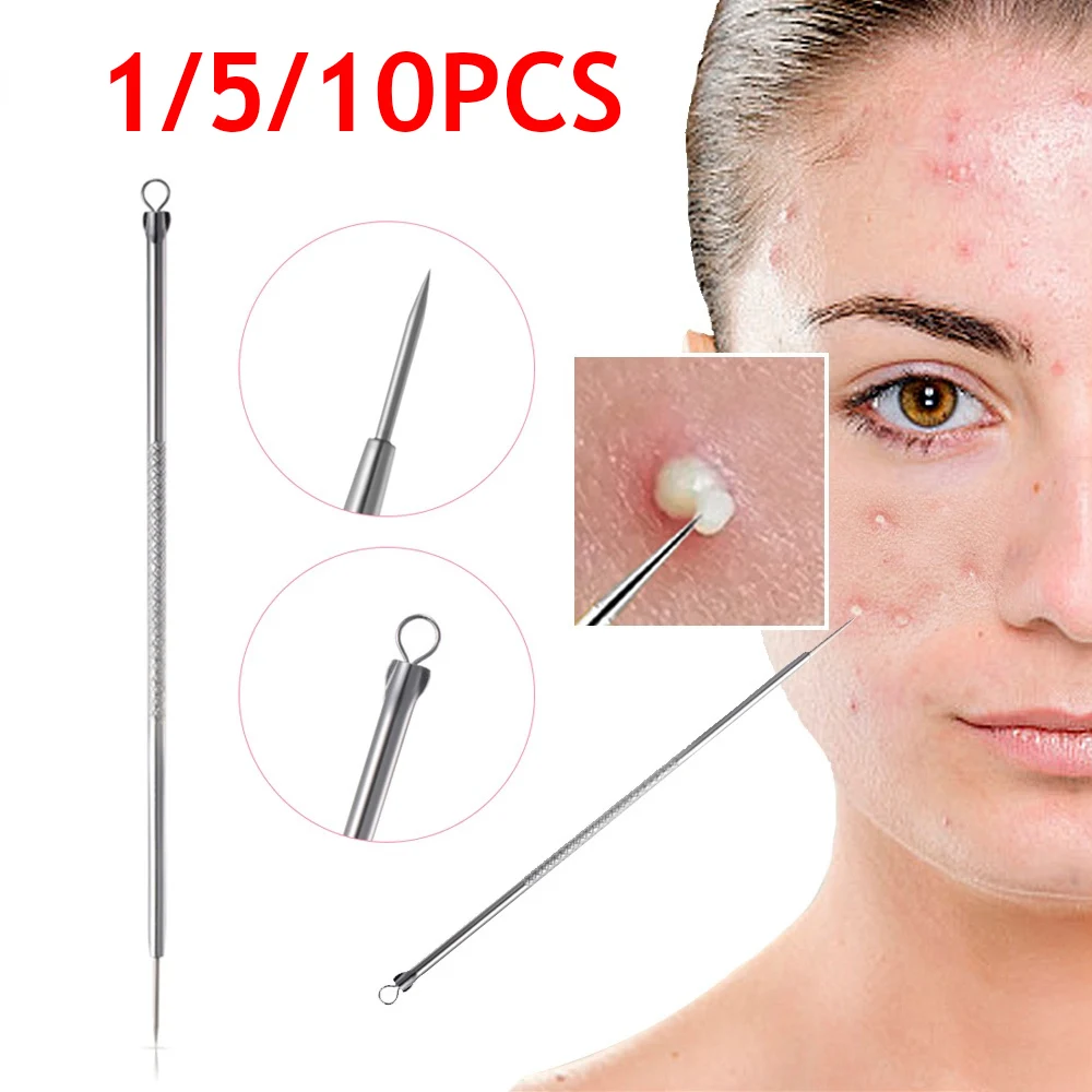 

Инструменты для удаления акне, игла из нержавеющей стали, средство для удаления черных точек, поры, уход за кожей лица, экстрактор прыщей, 1/5/...