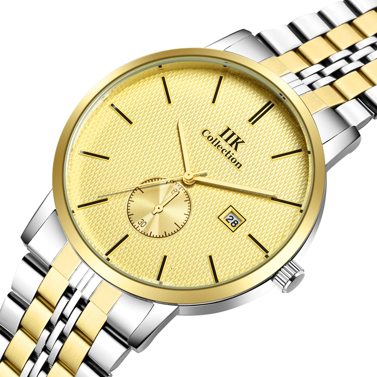 

Quartz watch waterproof men's steel band Calendar Simple Men's watch GB981