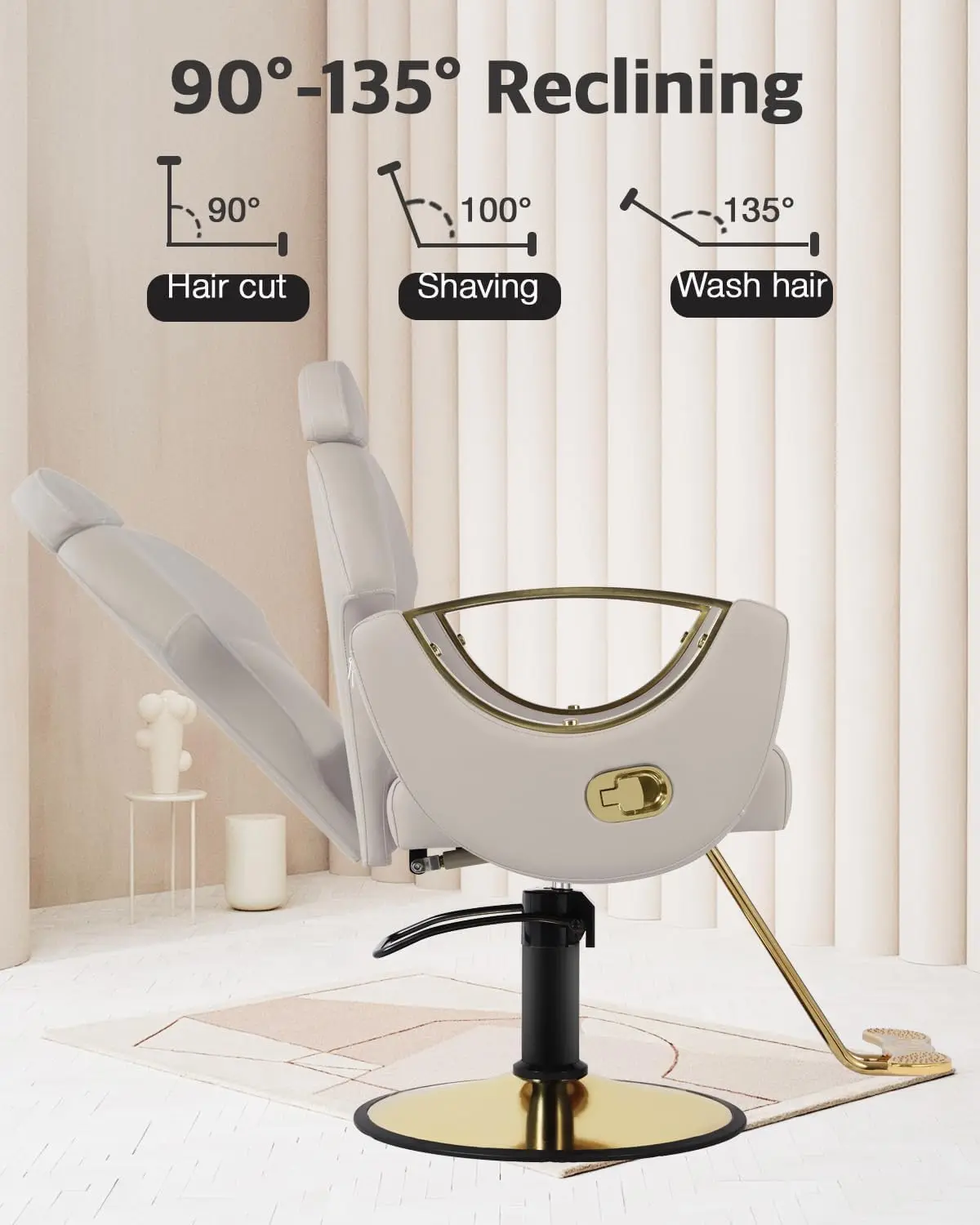 Парикмахерское кресло для салона с откидной спинкой парикмахера волос