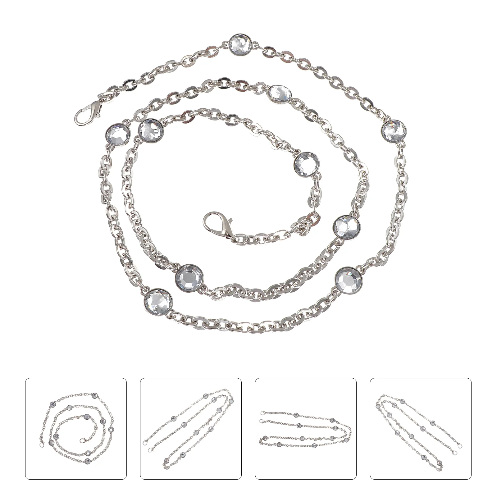 

Chain Strap Bag Purse Crossbody Crystal Shoulder Handbag Replacement Metal Chains Straps Clutch Diy Hand Belt