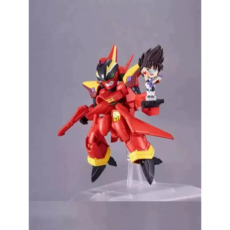 Фото BANDAI TINY SESSION VF-19 Custom Nekki Basara-Fire Valkyrie Фигурки Супер Размер Фортечи Макросс Аниме Модель Комплект №4