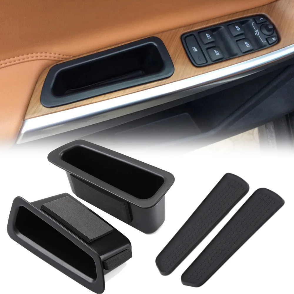 

Container Door Storage Box For Volvo XC60 2010-2017 Front Inner Parts Plastic Armrest Black