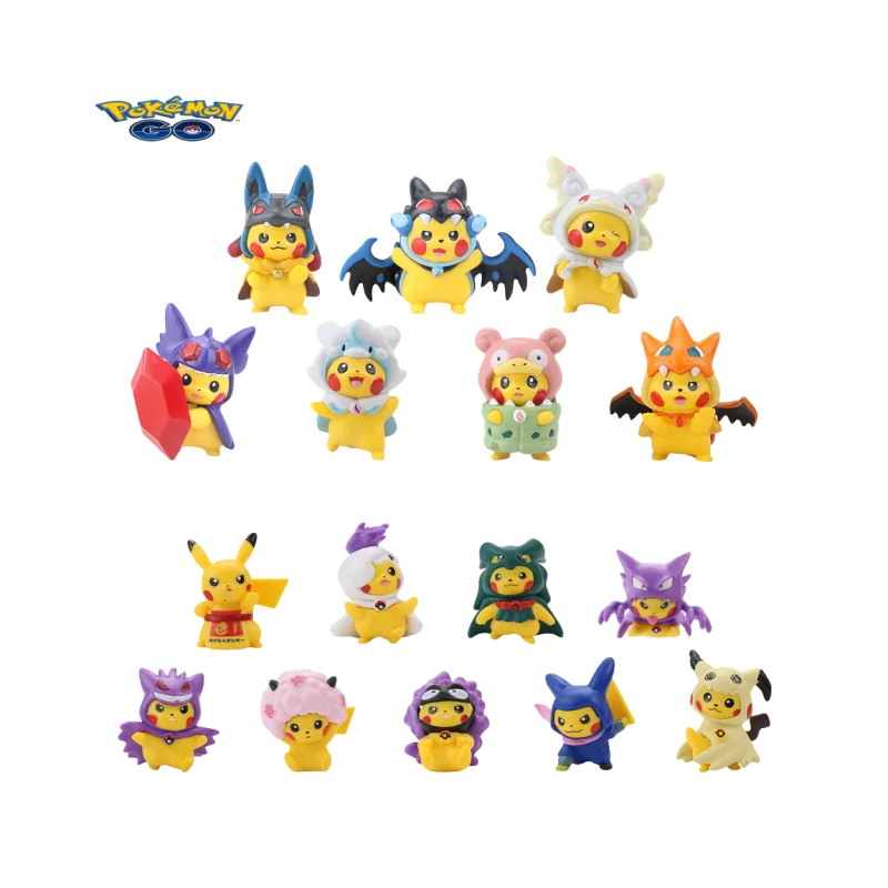 

pokemon 9 models of Pikachu Bulbasaur,Psyduck Action Figure Model Ornamental Decoration Collect Toys For Christmas Gift